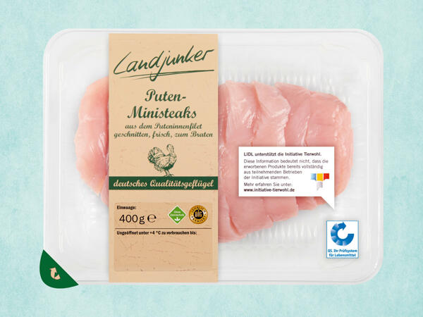 Frische Puten Mini-Steaks