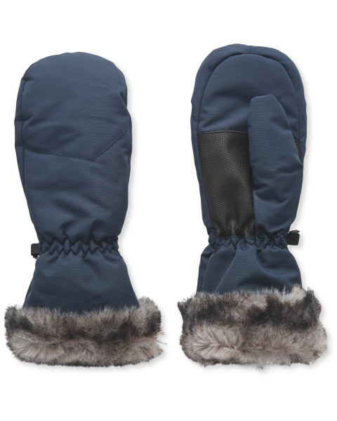 Crane Junior Faux Fur Mitts