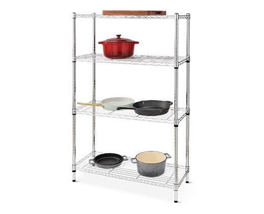 Easy Home 
 4-Tier Chrome Shelf