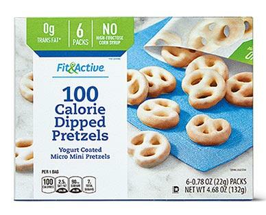 Fit & Active 
 100-Calorie Milk Chocolate or Yogurt Covered Pretzels
