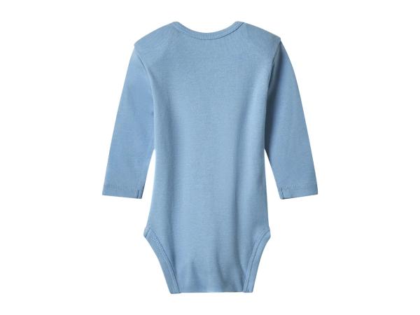 Lupilu Blue Baby Long-Sleeve Bodysuits - 3 Pack