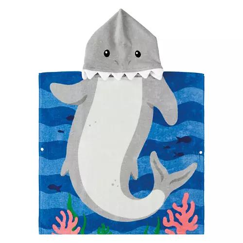 Kids Hooded Beach Towel - Shark