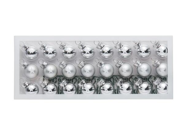Glass Baubles, 10 or 24 pieces