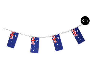 Australia Day Bunting Flag 6m with 12 flags