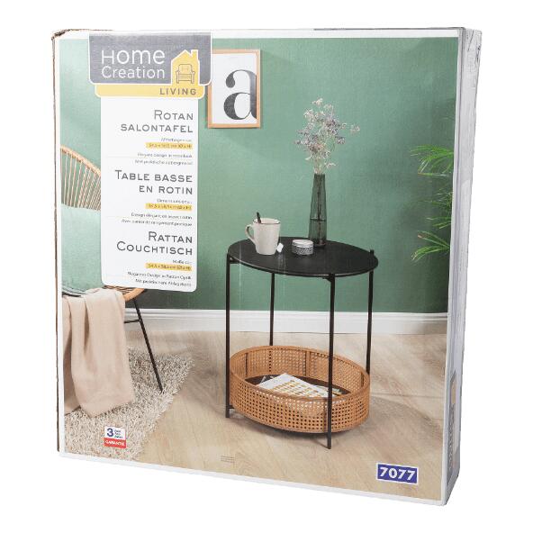 HOME CREATION LIVING(R) 				Rattan-Couchtisch
