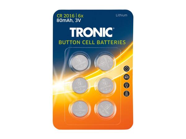 Tronic Button Cell Batteries - 6 Pack