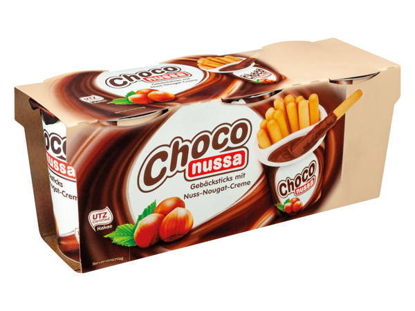 CHOCO NUSSA Gebäcksticks mit Nuss-Nougat-Creme