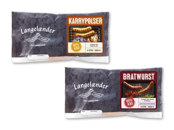 Karrypølser eller bratwurst