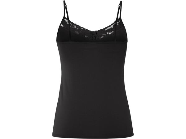 Ladies' lace trim vest tops, 3 pieces