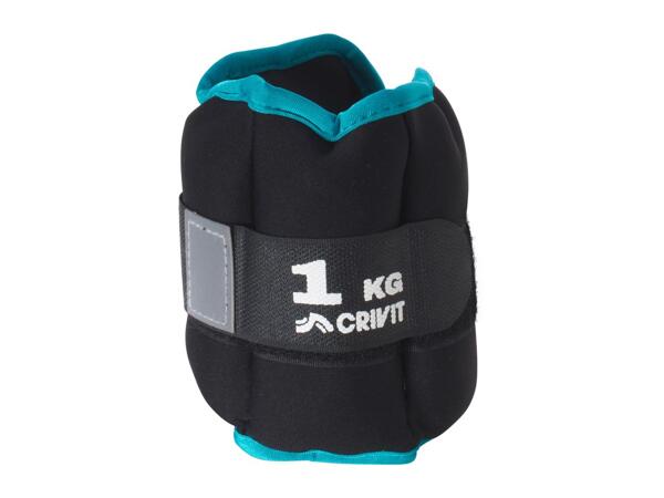 Crivit 1kg Ankle & Wrist Weights - Set of 2