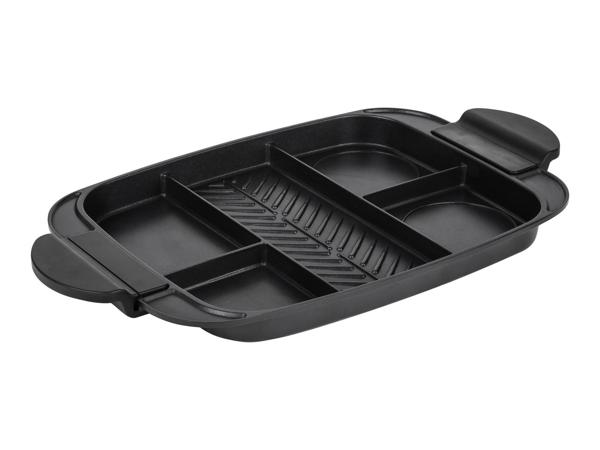 Cast Aluminium Multi-Section Frying Pan & Griddle & Baking Tray