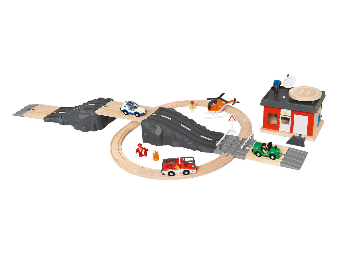 PLAYTIVE JUNIOR Train and Road Control Room Set