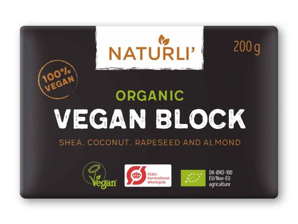 Naturli‘ vegansk blok eller økologisk smørbar
