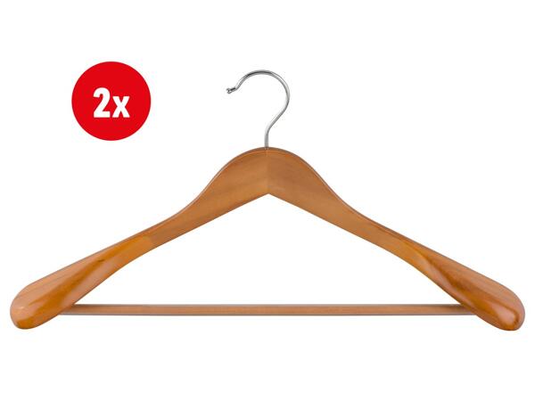 Wooden hangers, 2 or 6 pieces