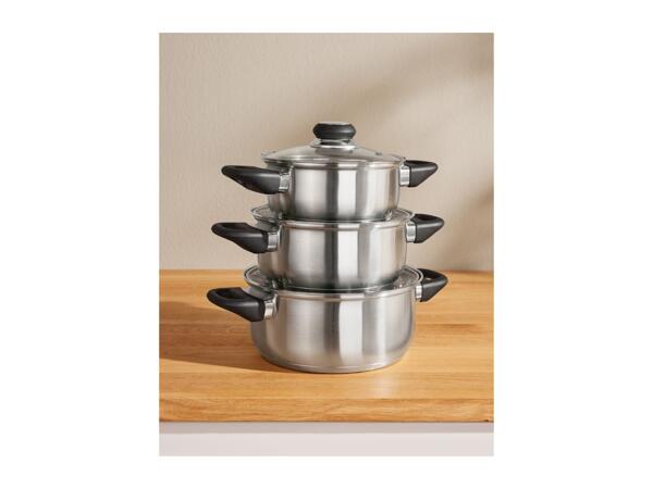 Silvercrest Stainless Steel Pan Set - 6 Pieces