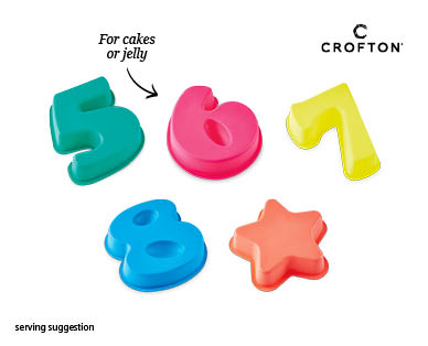 Silicone Number Cake Moulds 5pc