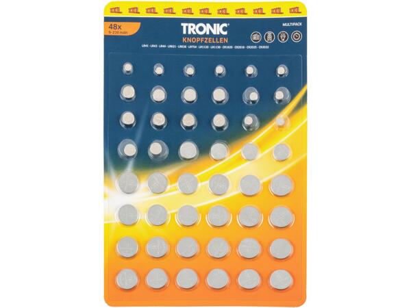 Button cell batteries, 48 pieces