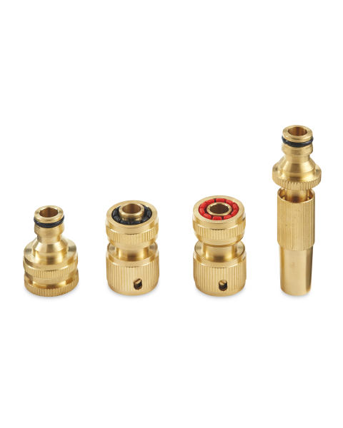 Brass Hose Accessory 4 Piece Set