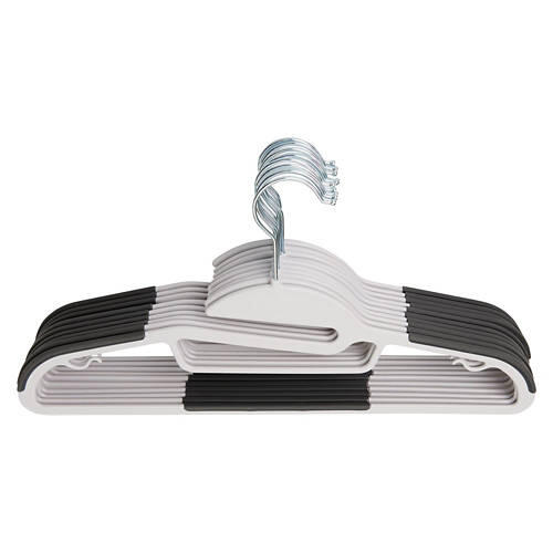 10 Pack No Stretch Hangers, White