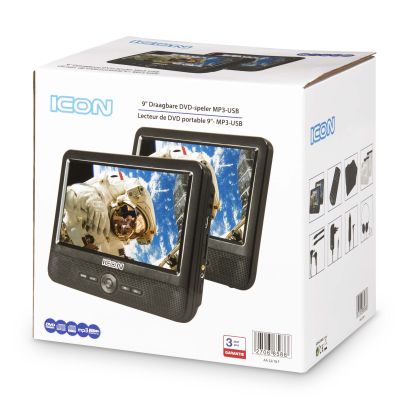 Tragbarer DVD-Player mit 2 Bildschirmen