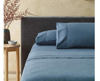 Organic Cotton Flannelette Fitted Sheet Set – Queen Size 