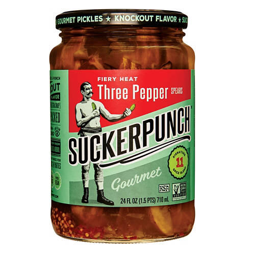 3-Pepper Fire Spears Pickles, 24 fl oz