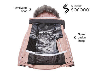 Women's Ski Jacket – Pink with Fur