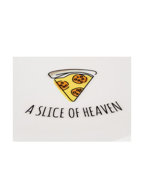 Decal Pizza Plate 4-Plate