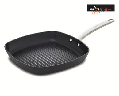 28cm Hard Anodised Griddle Pan