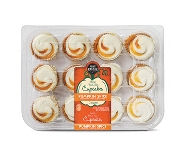 Village Bakery Mini Pumpkin Spice Cupcakes