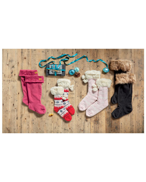 Crane Faux Fur Adults Welly Socks