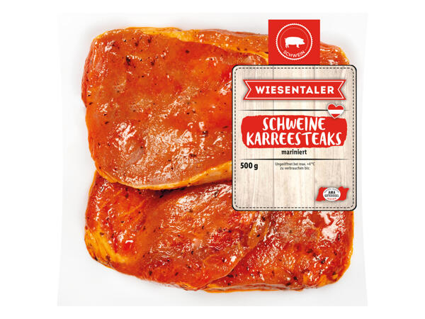 Frische Karree- oder Schopfsteaks