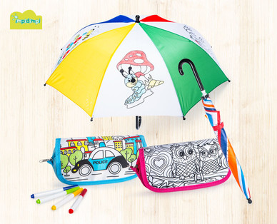 IMPIDIMPI Kinder-Schirm/-Tasche zum Selberbemalen