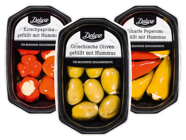 DELUXE Gemüse gefüllt mit Hummus