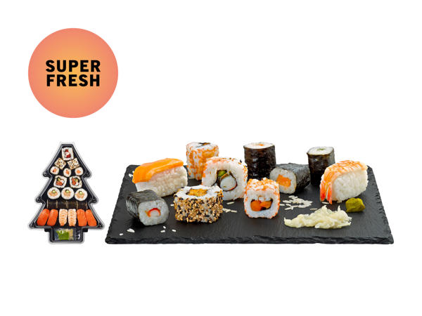 Sapin de Noël en sushis