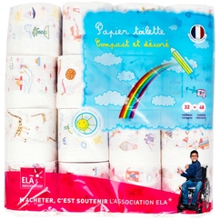 Papier toilette compact décoré