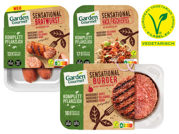Garden Gourmet Sensational Faschiertes, Burger oder Bratwurst