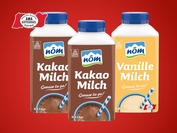 Kakao- oder Vanille-Milch