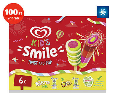 ALGIDA 
 Kids Smile Twist & Pop jégkrém, 6 darab
