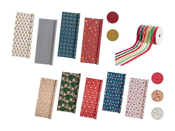 Set de papiers cadeaux/​rubans cadeaux