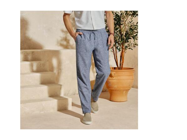Men's Linen Trousers Straight Fit