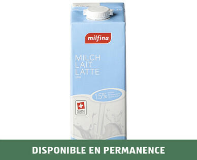 MILFINA 
 LAIT UHT 1,5 % DE MAT. GRASSES*