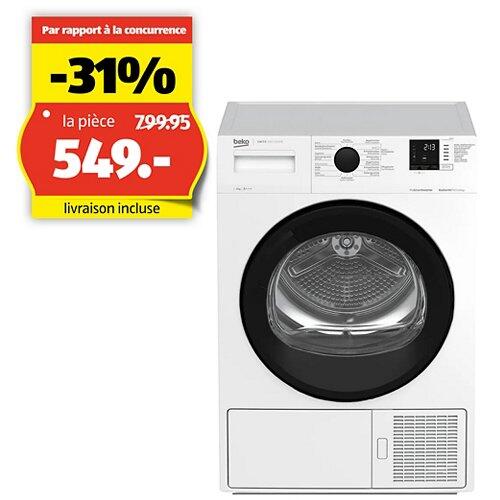 BEKO Sèche-linge TR218, 8 kg, blanc