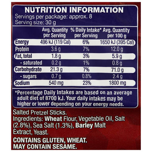 Pretzel Sticks 250g