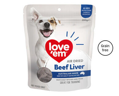 Love'em Beef Liver Dog Treats 200g