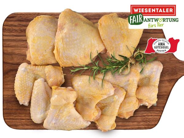 Frische Maishendl Oberkeulen oder Flügerl