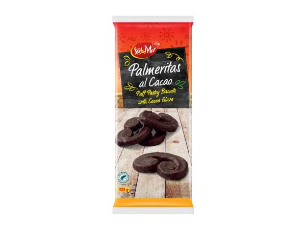 Sol&Mar Palmeritas al Cacao (Chocolate Flavour Puff Pastry Biscuits)