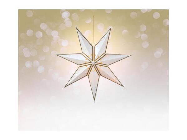 Livarno Home LED Christmas Star Lantern With Gold Trim