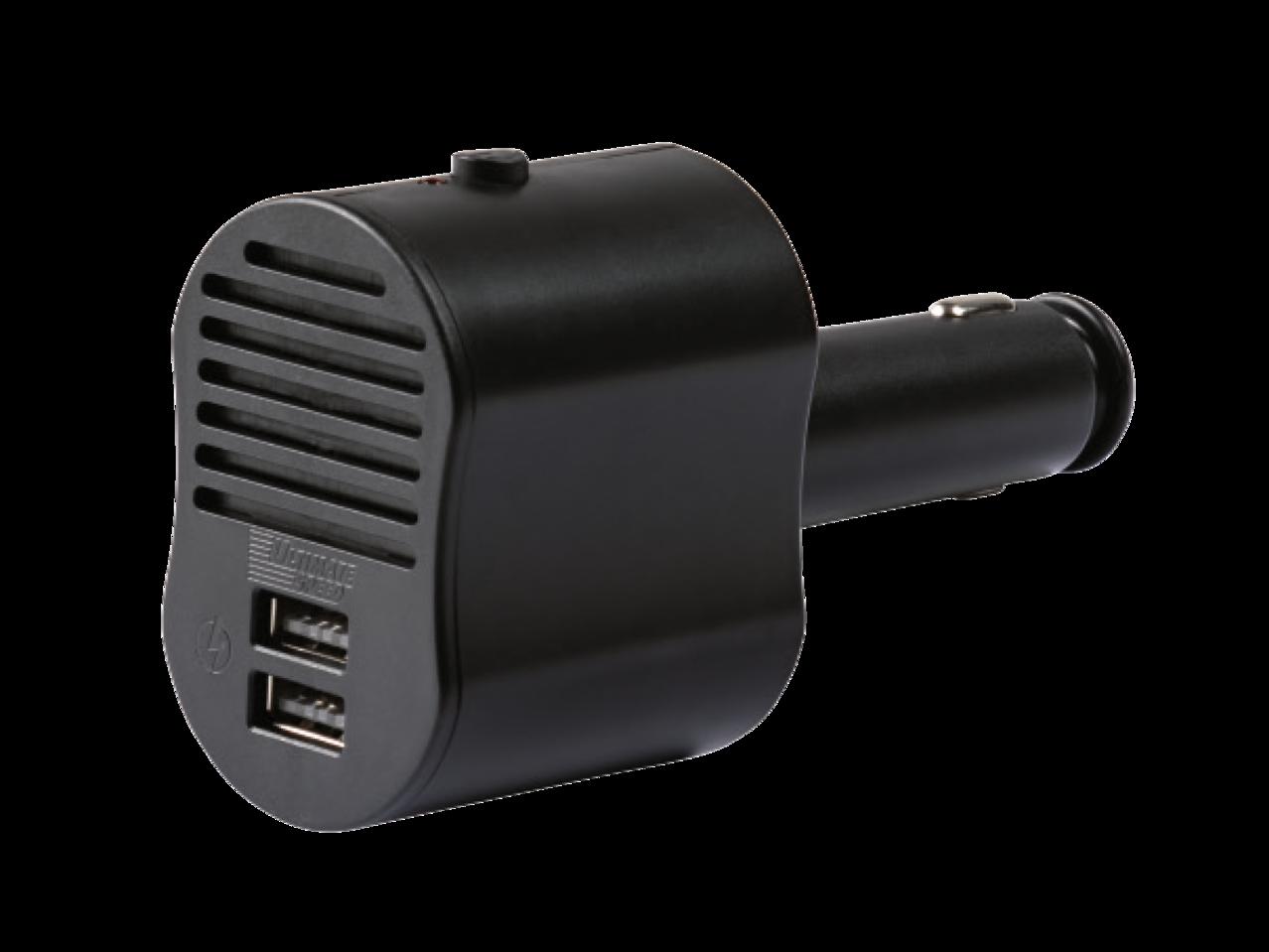 Car Adaptor with USB Charging and Ioniser