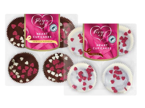 Cupcake With Heartshaped Decorations